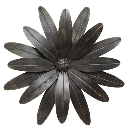 HOME ROOTS Industrial Flower Wall DecorBlack 321127